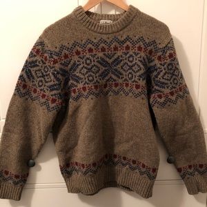 LL Bean Fair Isle lambswool sweater